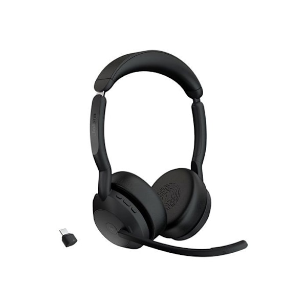 Headset - Bluetooth - trådløst - USB-C - Jabra - Jabra Evolve2 55 MS Stereo - headset