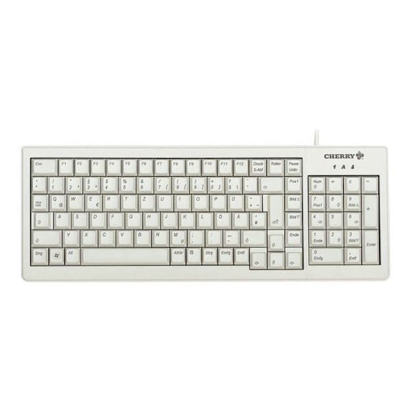 CHERRY ML5200 tastatur - Lysegrå - Cherry ML-teknologi - Krydsede guldbjælkekontakter Grå