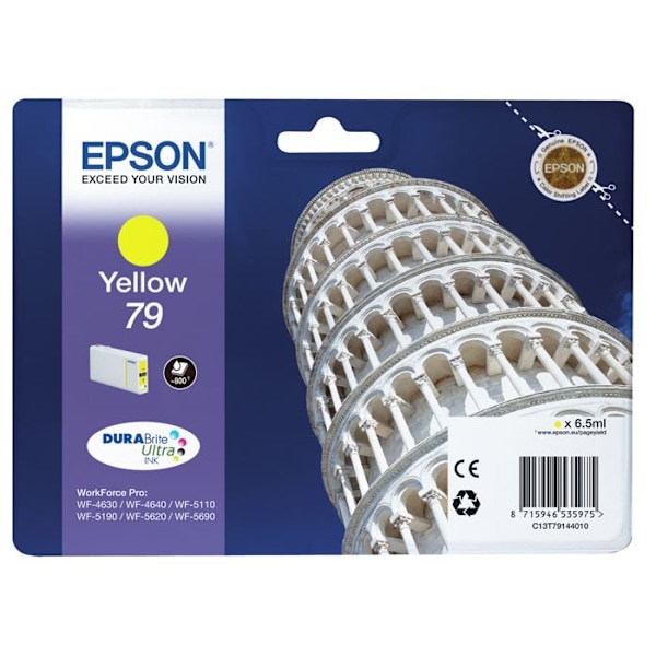 EPSON 79 gul blækpatron - Tower of Pisa - 6,5 ml - 800 sider