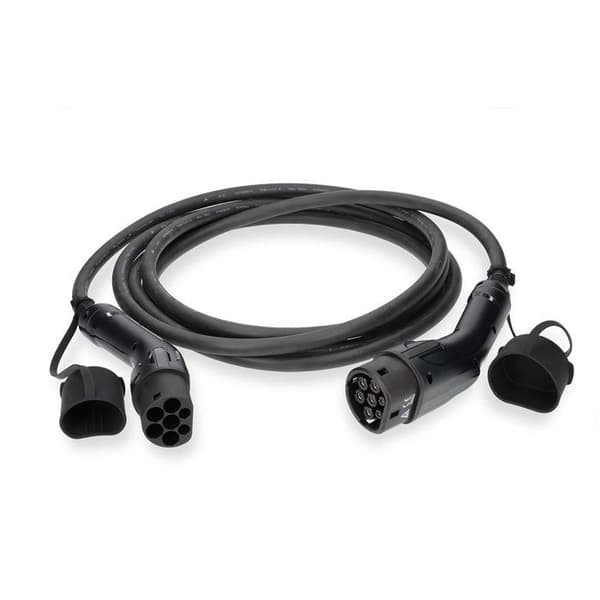 NEDIS Laddkabel för elbil 22KW typ 2 16A - 5m svart Svart