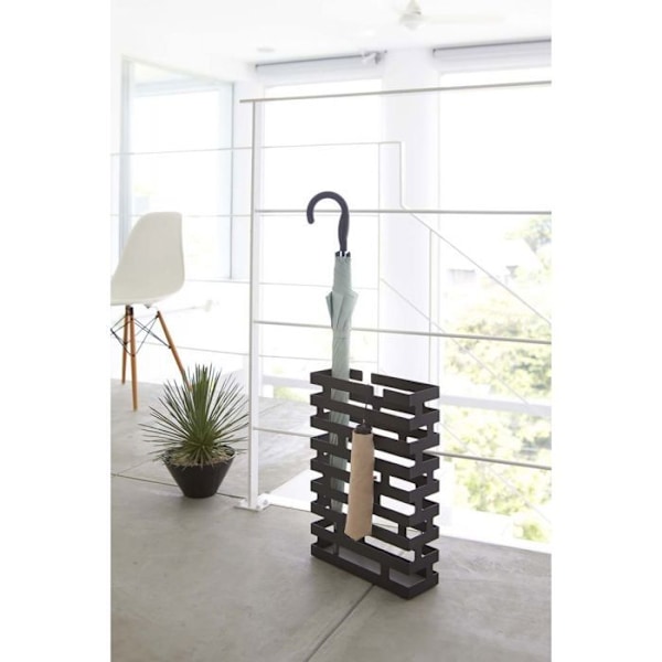 Paraplystander - Design - Mursten - Stål - Sort - 43x30x10 cm Svart