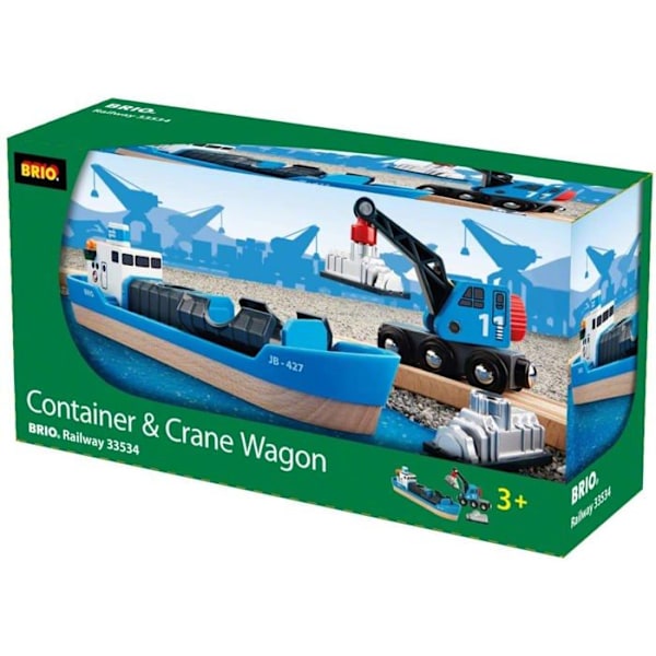 Byggespil - BRIO - 33534 - Containerskib - Blandede materialer - Flerfarvet Flerfärgad