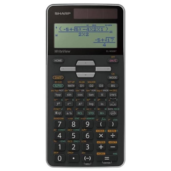 Koululaskin - SHARP - EL-W506T-GY - LCD-näyttö - Musta - Tieteellinen