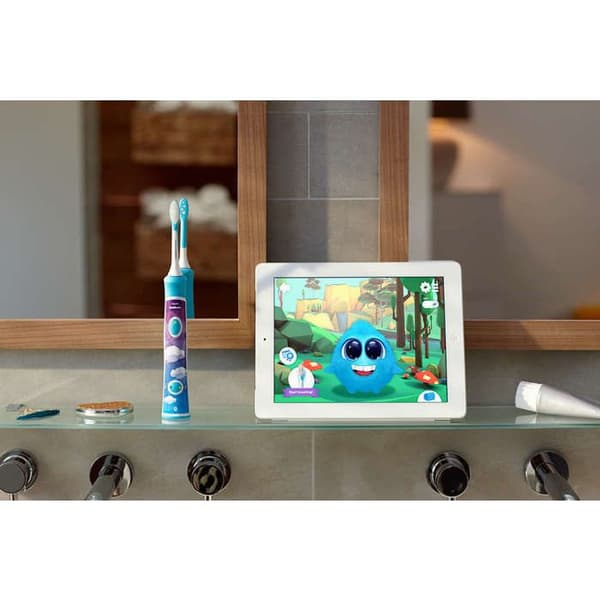 Elektrisk tandborste - PHILIPS - HX6322/04 - Bluetooth - För barn - 2 lägen Blå
