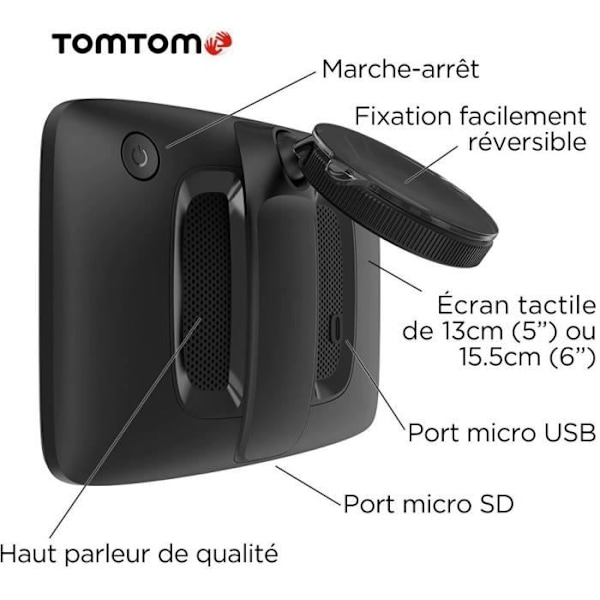 TOMTOM GO Classic 5" GPS-navigator - Europakort 49 lande - Wi-Fi-opdateringer - Farezoneadvarsler