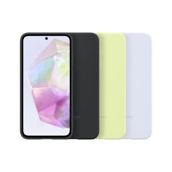 Samsung mobiltelefon covers og etui, silikonecover til Galaxy A35 5G, polarblå