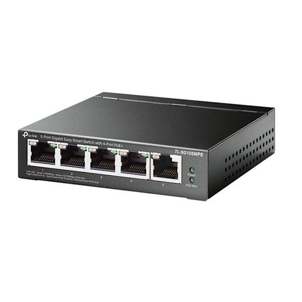 TP-LINK nätverksswitch L2 Gigabit Ethernet (10/100/1000) Ethernet-anslutning, stöder strömförsörjning via denna port Svart
