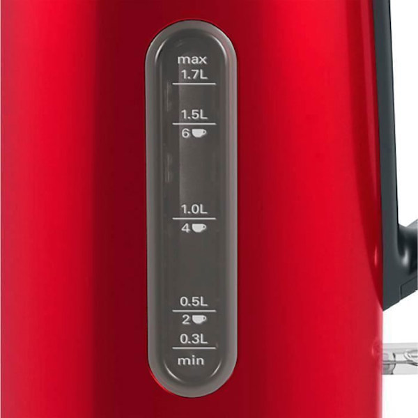 Bosch TWK4P434 vattenkokare - 1,7 L - Röd - 2400 W - Anti-kalk
