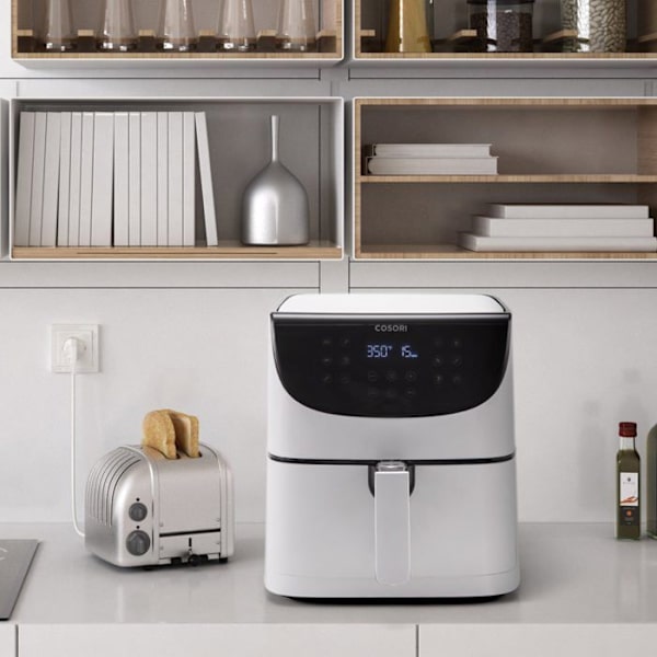 Fritøjs uden olie - COSORI - 5,5L - 11 programmer - 1700W - Keep Warm funktion hvid