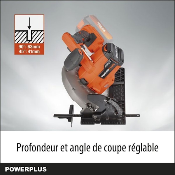 Powerplus Ilmaakkuporras POWDP25260 - 40 V akku ja Ø 190 mm - Ohjausraita - ilman akkua/lataajaa - 1 lisätarvike orange