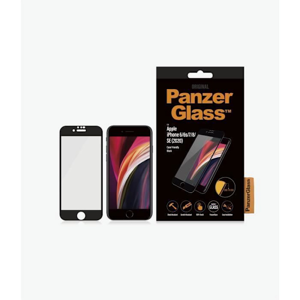 PANZERGLASS - PanzerGlass Apple iPhone 6-6s-7-8-SE (2020) Case Friendly, Sort