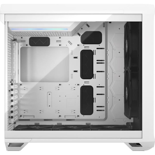 PC cover - FRACTAL DESIGN - Torrent White TG Clear Tint - SSI-CEB - Optimeret luftstrøm med 5 blæsere inkluderet -