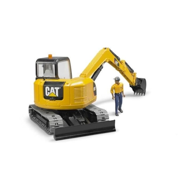 CATERPILLAR BRUDER 2466 minikaivukone - Mittakaava 1:16 - 41 cm - Keltainen Gul