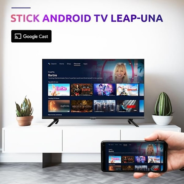 STRONG - LEAP-UNA - Streaming Box Google TV 2K - Chromecast - Wifi 5 - Bluetooth - Google Assistent - Dolby - HDR - Netflix