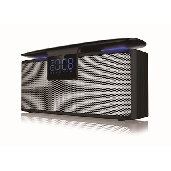 USB Vækkeur Højttaler - Akai - Sort - 60W PMPO 12WRMS - Bluetooth Sort, Grå