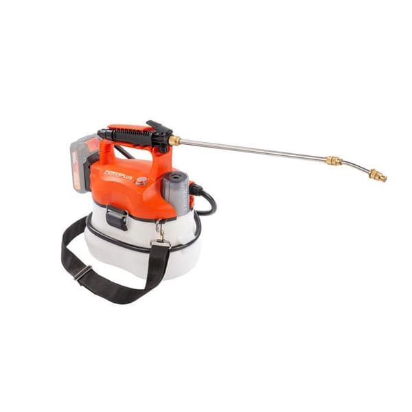 Powerplus Dual Power Batteridriven Spruta POWDPG80400 - 20V, Teleskopisk Lance, Tryck 5 Bar, Flöde 500ml/min, Kapacitet 4L Apelsin
