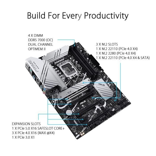 Emolevy - ASUS - PRIME Z790-P - Intel Z790 LGA 1700 ATX