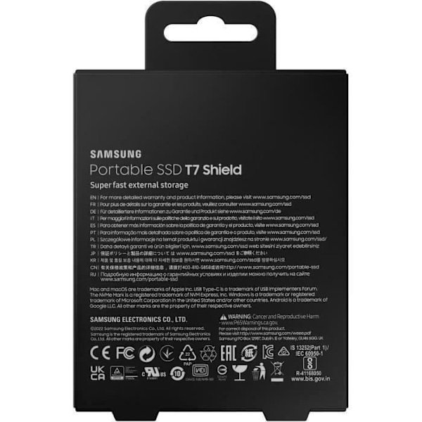 SAMSUNG Extern SSD T7 Shield Svart 1 TB MU-PE1T0S/EU