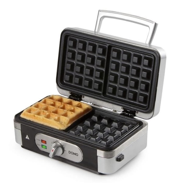 DOMO DO9136C multifunktions vaffelmaskine - Rustfrit stål - 1000W - 3 sæt plader Farve(r): Rustfrit stål