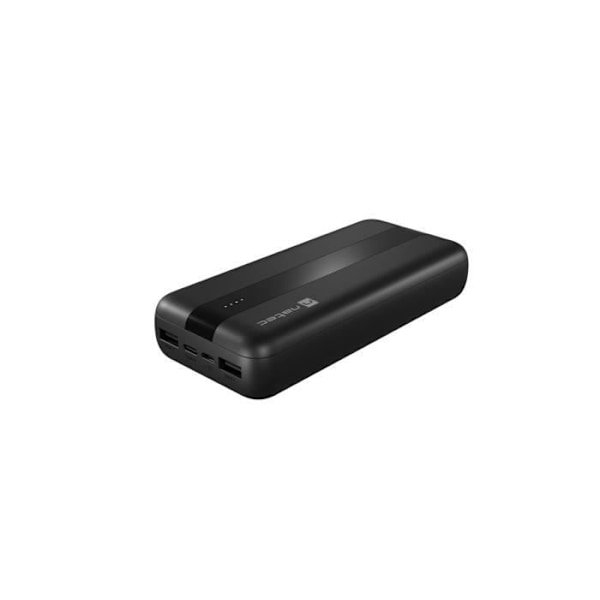 Powerbank - NATEC - Trevi - 20000mAh - 2x USB-A - 1x USB-C - Sort Svart