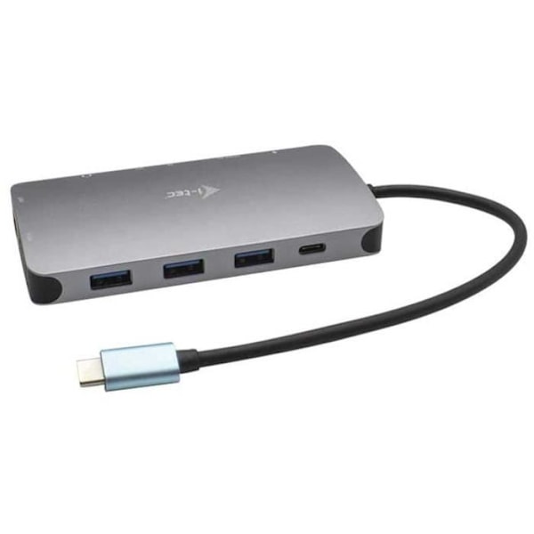 USB-C dockingstation - I-TEC - 4K HDMI, VGA, RJ45, USB-C, 100W, 3xUSB 3.1, hukommelseskort