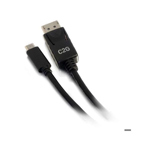 C2G 1,8 m (6 jalkaa) USB-C-DisplayPort-sovitinkaapeli 4K30 musta USB-C DisplayPort ulkoinen videosovitin musta