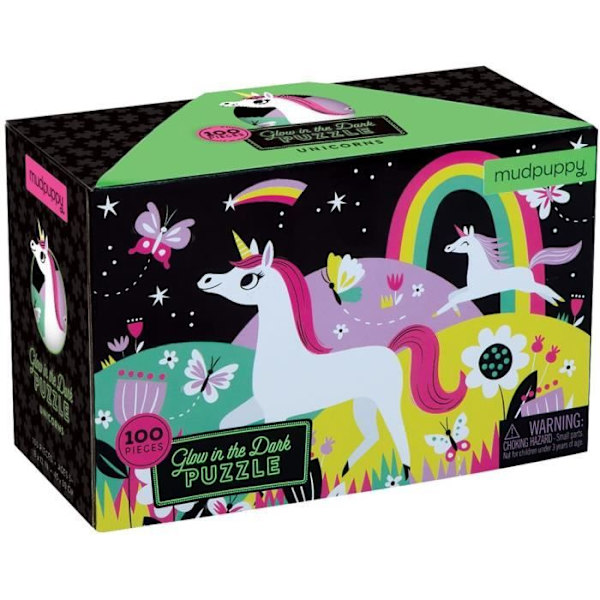 Puzzle Licorne, der lyser i mørket - Mudpuppy - Mindre end 100 brikker - Tegnefilm og tegneserier