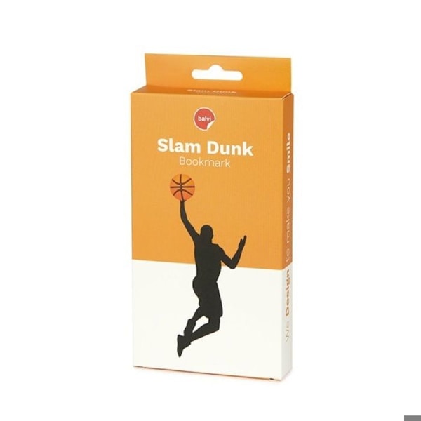 Balvi Slam Dunk ruostumattomasta teräksestä valmistettu kirjanmerkki orange/rustfrit stål/sort