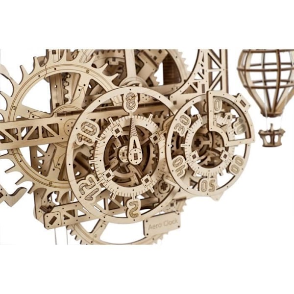 Heilurikellon mekaaninen mallisarja - UGEARS Aero-Clock 3D puinen palapeli