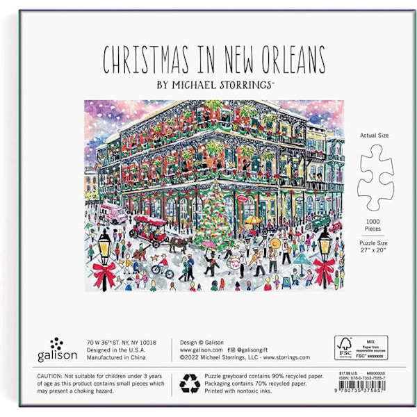 Puslespil med 1000 brikker: Jul i New Orleans, Michael Storrings Unik farve