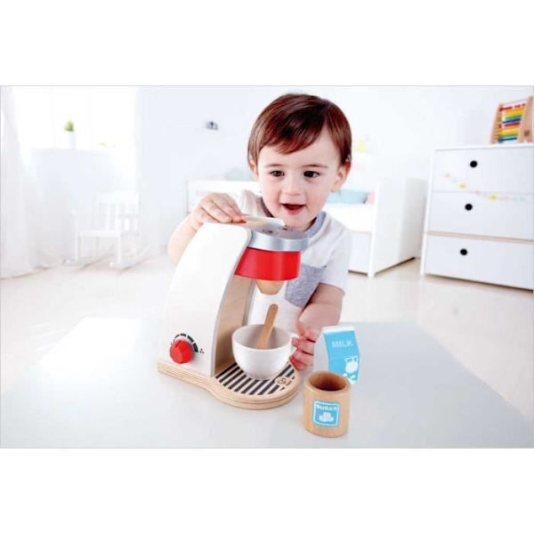 Hape White lasten kahvinkeitin - Jäljitelmäpeli - Puu - 5 osaa - 17,5 x 10,6 x 19,6 cm Vit