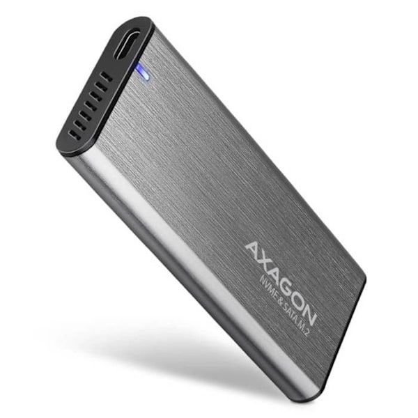 AXAGON EEM2-SG2 M.2 harddiskkabinet M.2 2242, M.2 2260, M.2 2280 USB-C® USB 3.2 (Gen 2) Grå