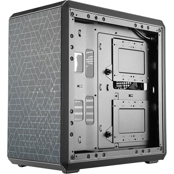 COOLER MASTER LTD Q500L PC CASE - Gaming - 2xMagnetiske filtre - Sort - Hærdet glas - ATX-format (MCB-Q500L-KANN-S00)