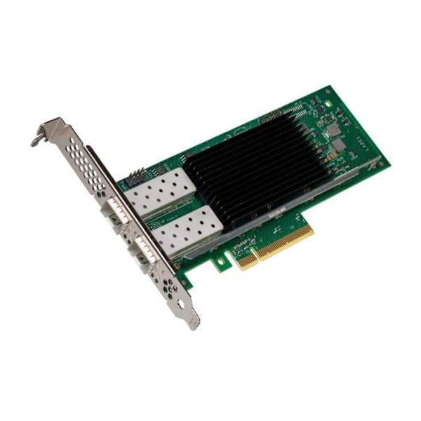 Netværksadapter - Intel - E810-XXVDA2 - PCIe 4.0 x8 - 25 Gigabit - SFP28 x 2 Sort, Grøn, Sølv