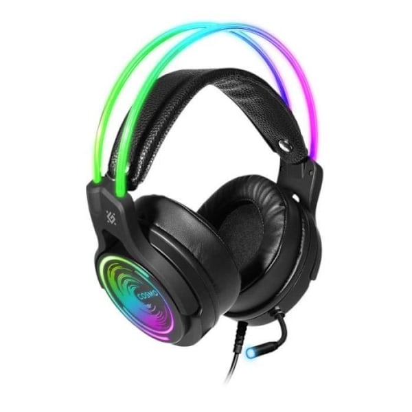 Gaming Headset - DEFENDER - COSMO PRO 7.1 - USB - RGB LED - Aktiv støjreduktion Rgb førte