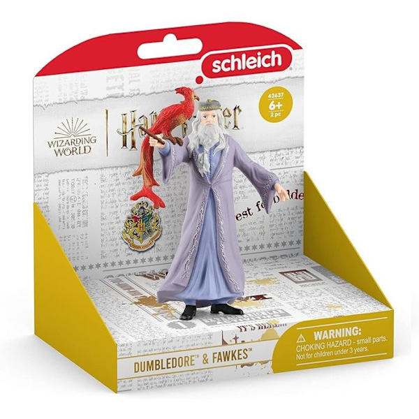 Figur Dumbledore och Fumseck, Harry Potter, för barn från 6 år, Schleich 42637 Harry Potter, Universum WIZARDING WORLD Flerfärgad