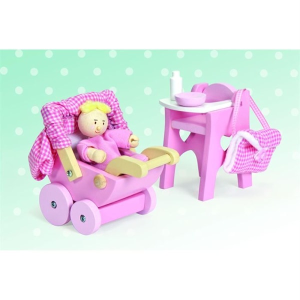 LE TOY VAN barnkammare set - ME044 - Rosa - För barn från 3 år och uppåt Rosa