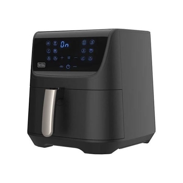 Airfryer - BLACK & DECKER - BXAF5500E - 1.2KG - 1800W - Sort sort