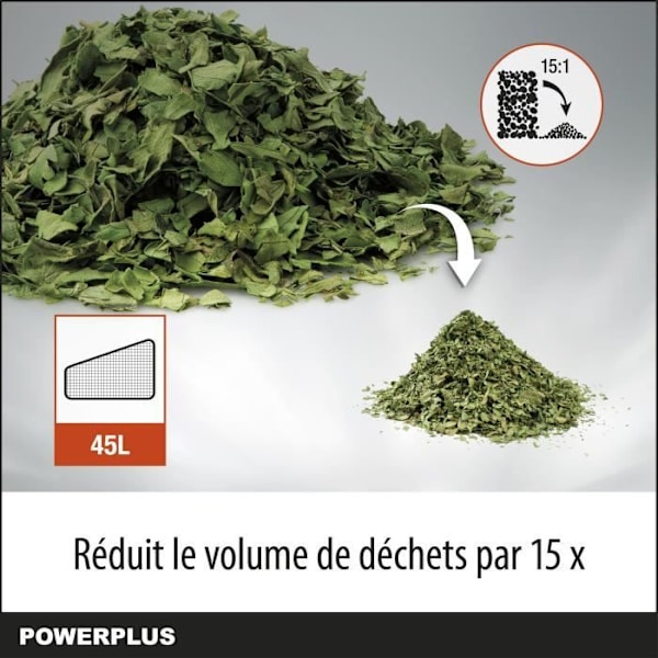 Dual Power 3-i-1 Batteridrevet Bladblæser POWDPG75270 - 40 V, 210 km/h, uden batteri eller oplader