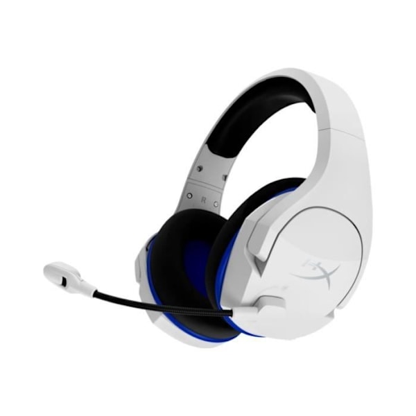 Headset - HyperX - Cloud Stinger Plus - Langaton - Yhteensopiva PS5 PS4 - Sininen Valkoinen Blå Hvid