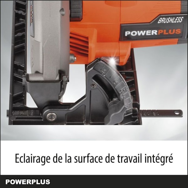 Powerplus Ilmaakkuporras POWDP25260 - 40 V akku ja Ø 190 mm - Ohjausraita - ilman akkua/lataajaa - 1 lisätarvike orange