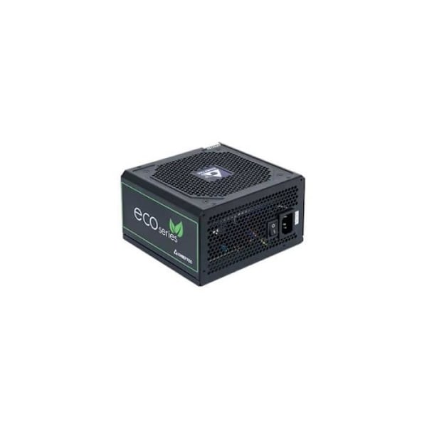 Chieftec Eco-Series 500W ATX-12V 2.3PSU 12cm blæser, 85 % aktiv PFC Sort