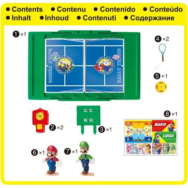Super Mario Rally Tennis Game - EPOCH Games - Atmosfærisk og actionspil Grön