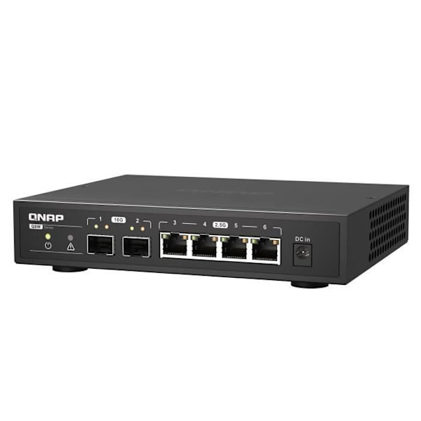 Plug & Play -kytkin - QNAP - QSW-2104-2S - 2 10 GbE SFP+ -porttia - 4 2,5 GbE -porttia - 2RJ45.