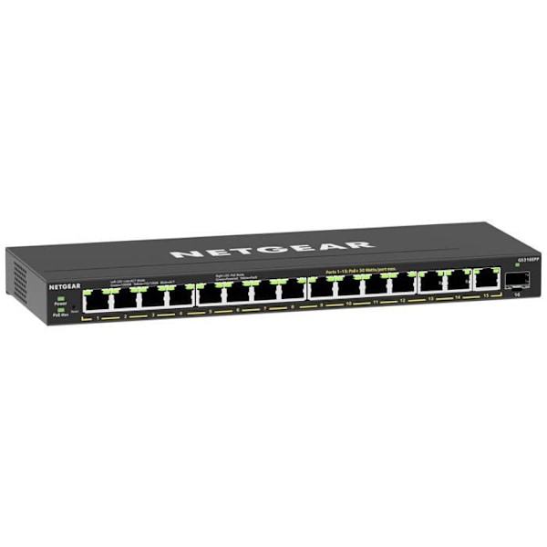 Switch - Netgear - GS316EPP - 16 porte - PoE+ - Gigabit Ethernet