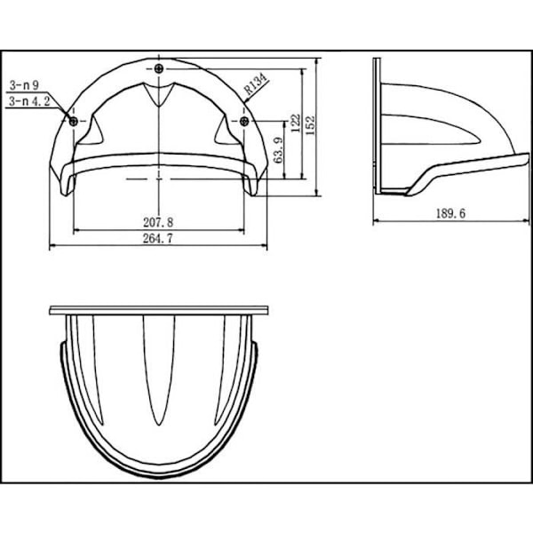 Vejrbestandigt hus - HIK VISION - DS-1250ZJ - Hvid