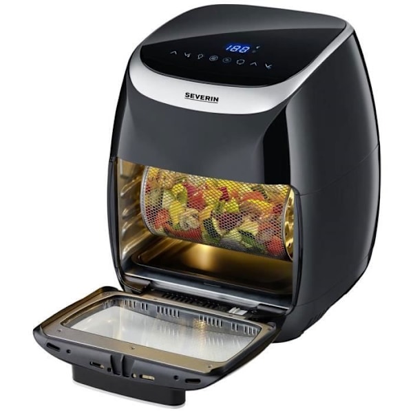 Kuuma ilman friteuse - SEVERIN - FR 2446 - 11 litraa - Ylikuumenemissuojaus Sort, sølv
