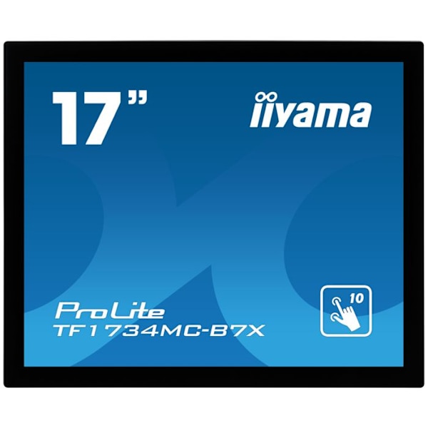 SCREEN IIYAMA 17" Open Frame Touch Black PCAP 10pts1000:1 1280x1024 USB VGA HDMI Display Port 350cd/m² 5ms Land/Portræt TF1734MC-B7