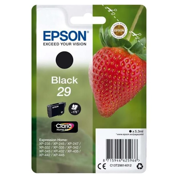 Epson STRAWBERRY Black mustepatruuna