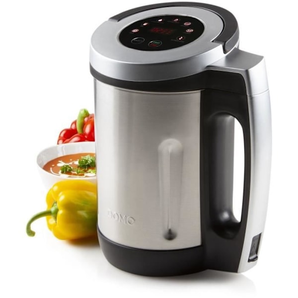 DOMO opvarmet blender – grå – 2,2 L – 7 programmer – 1000 Watt – DO716BL